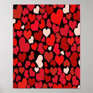 Hart afdrukken poster
