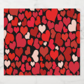 Hart afdrukken sparkling wijnetiket (Enkel label)