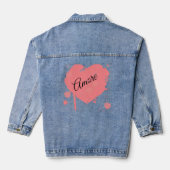 Hart "Amore" Grunge Denim Jas Jacket (Achterkant)