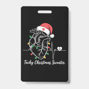 Hart Anatomie Kerst Verpleegster Cardiale Tachy Ke Badge