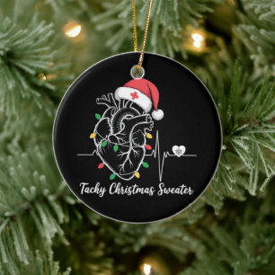 Hart Anatomie Kerst Verpleegster Cardiale Tachy Ke Keramisch Ornament