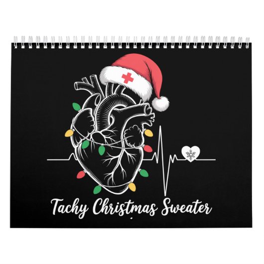 Hart Anatomie Kerst Verpleegster Hart Tachy Xmas Kalender (Hoes)