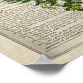 Hart Anatomie met Bloemen Vlinders Kolibrie Poster (Hoek)