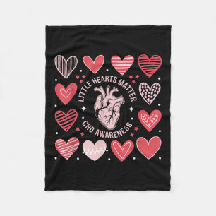 Hart Anatomie Valentijn Little Heart CHD Bewustzij Fleece Deken