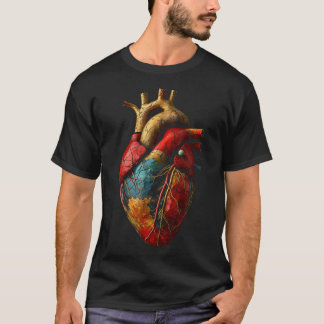 Hart Anatomisch Grafisch Kunstwerk Hart T-shirt