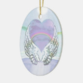 Hart, Angel Wings en Ocean Keramisch Ornament (Links)