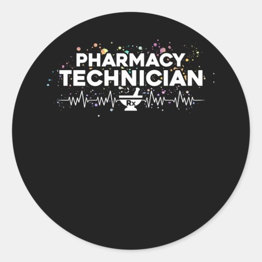 Hart apotheek Technicus Apotheker Apotheek Tech Ronde Sticker (Voorkant)