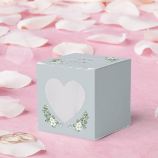 Hart Appetture Moderne eucalyptus Bruiloft Bedankdoosjes