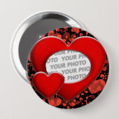 hart ART + foto Ronde Button 4,0 Cm (Voorkant /achterkant)