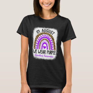 Hart Augustus We Draag Paarse Overdosis Awareness T-shirt