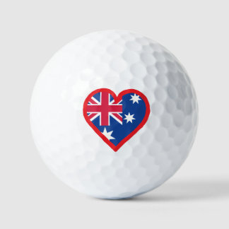 Hart Australië Rood Blauw En Wit Vlagontwerp Golfballen
