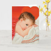  Hart Baby Love Note Kaart (Gele Bloem)