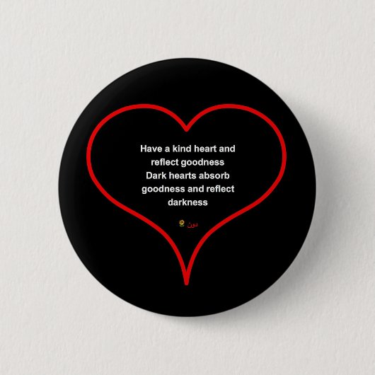 HART BADGE RONDE BUTTON 5,7 CM (Voorkant)