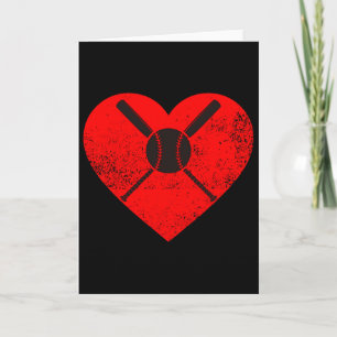 Hart Baseball Valentijnsdag Gelukkig Sport Valenti Kaart