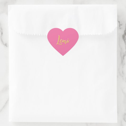 HART BAT MITZVAH modern roze gouden script Hart Sticker (Tas)