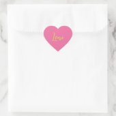 HART BAT MITZVAH modern  roze gouden script Sticker (Tas)