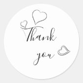 Hart Bedankt Sticker (Voorkant)