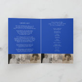 Hart begrafenisprogramma blauw vergeet-me-nots programma (Binnen)