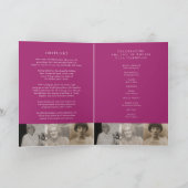 Hart begrafenisprogramma roze vergeet-me-nots programma (Binnen)