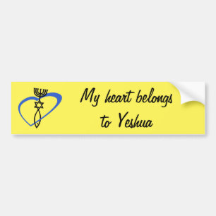 Hart behoort tot de Yeshua-bumper-sticker Bumpersticker