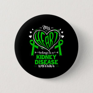 Hart behoort tot een nierziekte krijger Nier D Ronde Button 5,7 Cm