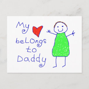 Hart behoort tot papa briefkaart