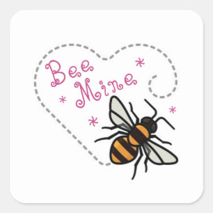 Hart Bij Mij Vierkante Sticker