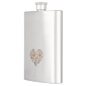 hart bloem liefde bruiloft vrijgezellenfeest flacon (Links)