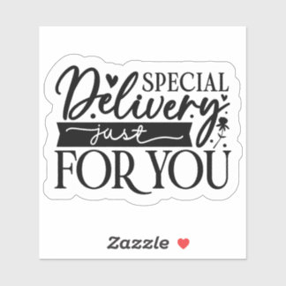 Hart & Bloemen Verpakkingslabel voor kleine bedrij Sticker