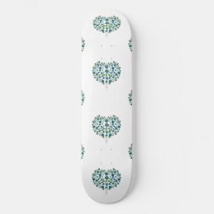 Hart Bloemmotief Skateboard