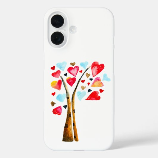 Hart boom valentijnen waterverf kunst Case-Mate iPhone case (Achterkant)