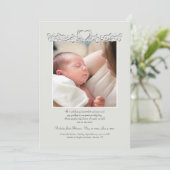 Hart Border Photo Memorial Kaart (Staand voorkant)