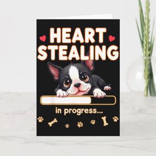 Hart Boston Terrier Hond Grappig Cadeau Bostie Pup Kaart