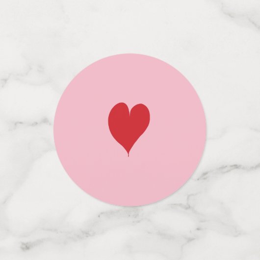 Hart, Bot en Zwarte Poot Print Confetti (Kleine voorkant)