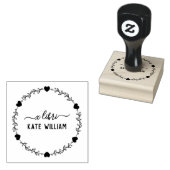 Hart Botanische Krans ex libris stempel (Gestempeld)