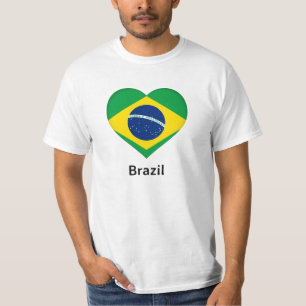 Hart - Braziliaanse vlag T-shirt