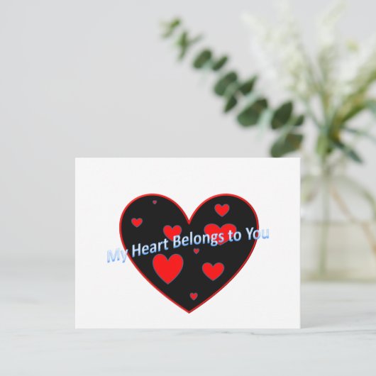 hart briefkaart (Staand voorkant)