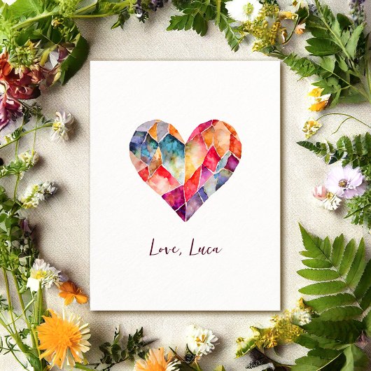 Hart briefkaart voor een mooie Valentijn