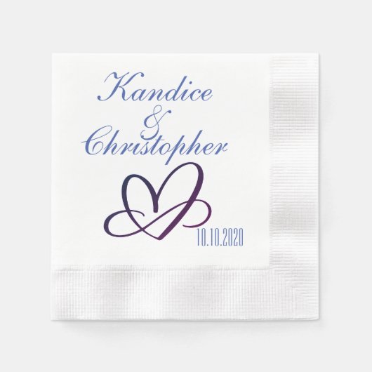 Hart bruiloft servet (Voorkant)