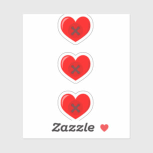 Hart Buttonnen Stickers