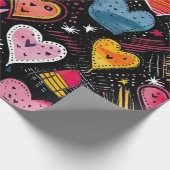 hart cadeaupapier (Hoek)