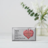 Hart Caduceus Cardiac Care Nurse Visitekaartje (Staand voorkant)