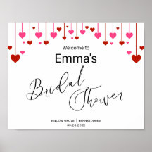 Hart Calligrafie Bruidsdouche Bord