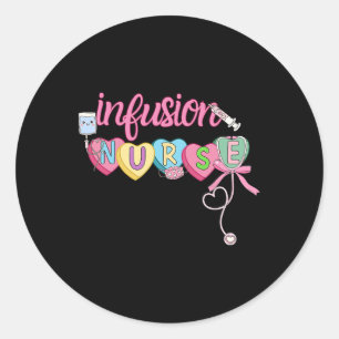 Hart Candy Boog Infusieverpleegster Valentijn Iv T Ronde Sticker