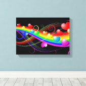 hart canvas afdruk (Insitu (Houten vloer))