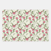 Hart Carnivoor Venus Flytrap Plant Hand-getrokken Inpakpapier Vel (Voorkant)