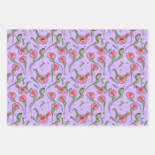 Hart Carnivoor Venus Flytrap Plant Hand-getrokken Inpakpapier Vel (Voorkant 3)