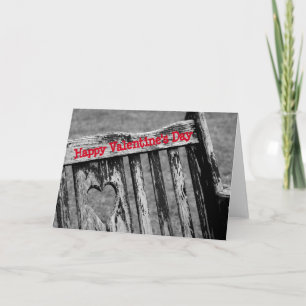 Hart Carved Wooden Stoel achteraan Feestdagen Kaart