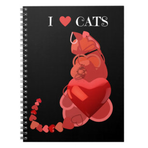 Hart Cats Spiral Notitieboek, School Notitieboek,  Notitieboek