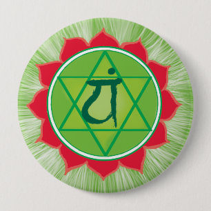 Hart Chakra Anahata Ronde Badge Button 4,0 Cm